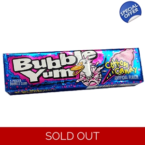 Bubble Yum Cotton Candy Bubblegum | American Candy
